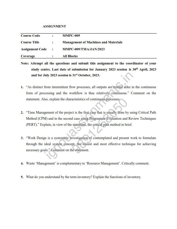 IGNOU MMPC-9 Solved Assignment 2023 English Medium