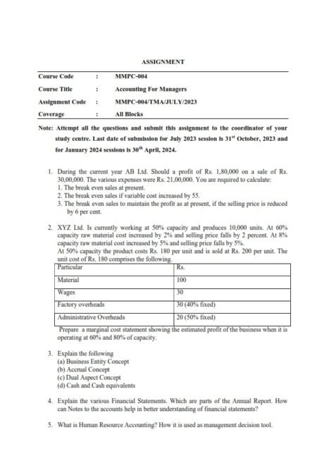 IGNOU MMPC-4 Solved Assignment 2023-24 English Medium