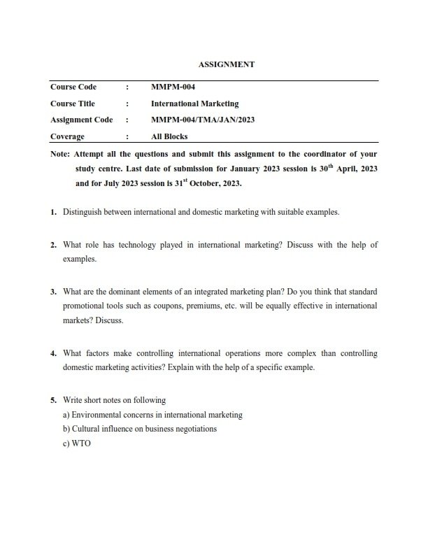 IGNOU MMPM-4 Solved Assignment 2023 English Medium