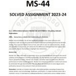 IGNOU MS-44 Solved Assignment 2023-24 English Medium