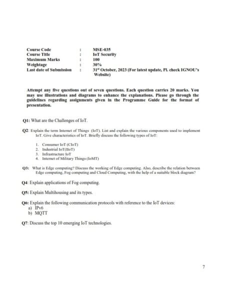 IGNOU MSE-35 Solved Assignment 2023 English Medium