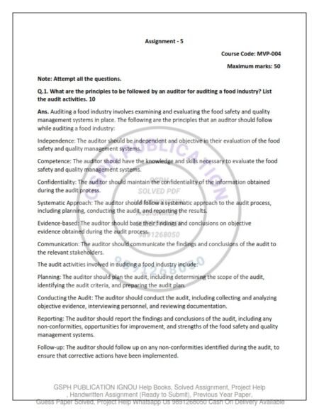 IGNOU MVP-4 Solved Assignment 2023 English Medium