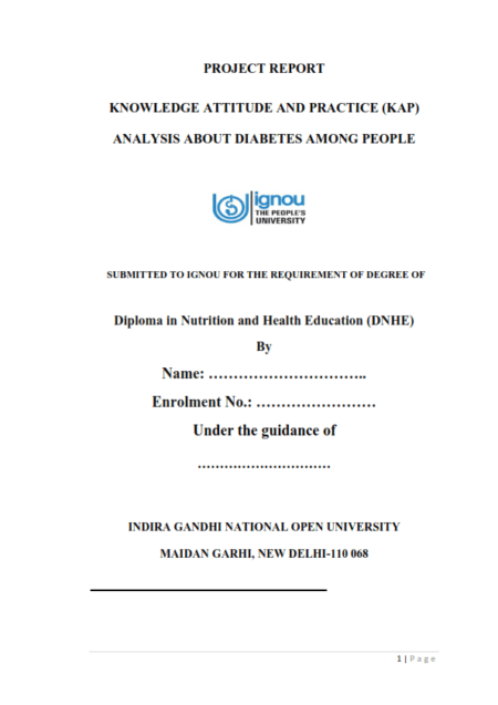 IGNOU DNHE-04 Project Sample-2