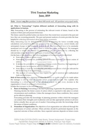 IGNOU TS-06 Previous Year Solved Question Paper (June 2019) English Medium