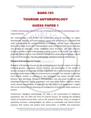 IGNOU BANS-183 Guess Paper Solved English Medium