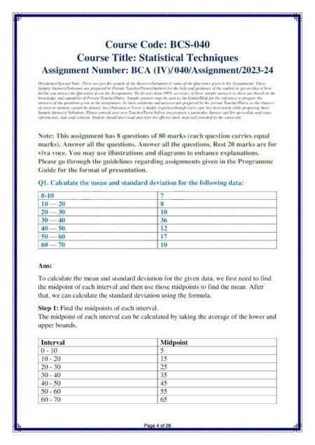 IGNOU BCS-040 Solved Assignment 2023-24 English Medium