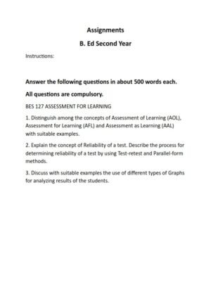 IGNOU BES-127 Solved Assignment 2023-24 English Medium