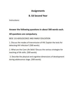 IGNOU BESE-133 Solved Assignment 2023-24 English Medium