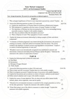 IGNOU BEVAE-181 Solved Assignment 2023-24 English Medium (BBA)