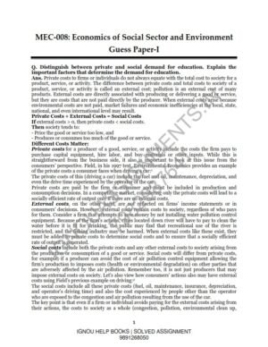 IGNOU MEC-008 Guess Paper Solved English Medium