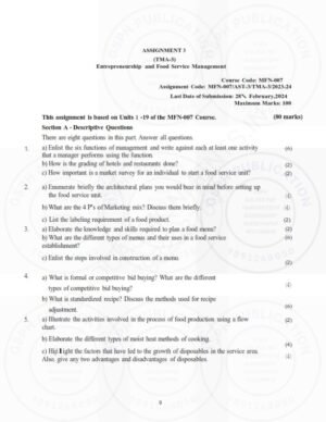 IGNOU MFN-007 Solved Assignment 2023-24 English Medium