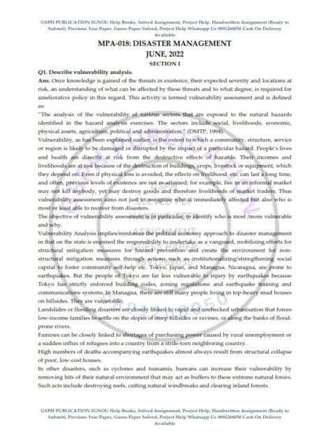 IGNOU MPA-18 Previous Year Solved Question Paper (June 2022) English Medium