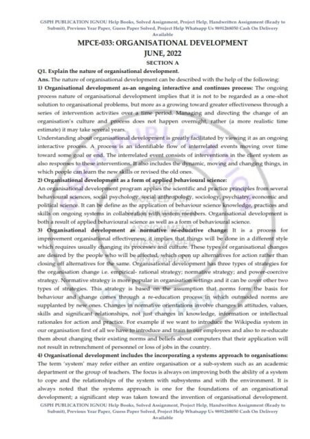 IGNOU MPCE-033 Previous Year Solved Question Paper (June-2022) English Medium