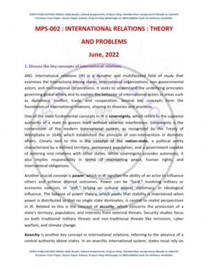 IGNOU MPS-002 Previous Year Solved Question Paper (June-2022) English Medium