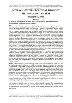 IGNOU MPSE-003 Previous Year Solved Question Paper (Dec-2021) English Medium