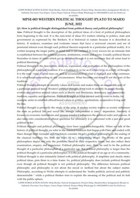 IGNOU MPSE-3 Previous Year Solved Question Paper (June-2022) English Medium
