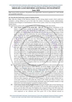 IGNOU MRDE-003 Previous Year Solved Question Paper (Dec-2021) English Medium