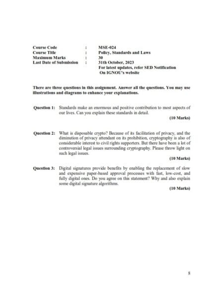 IGNOU MSE-024 Solved Assignment July 2023 English Medium