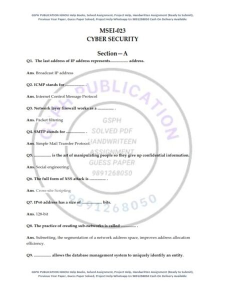 IGNOU MSEI-023 Previous Year Solved Question Paper (Dec-2021) English Medium