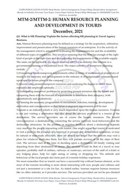 IGNOU MTTM-2 Previous Year Solved Question Paper (Dec-2021) English Medium