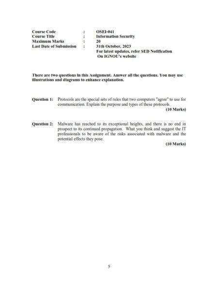 IGNOU OSEI-041 Solved Assignment 2023-24 English Medium