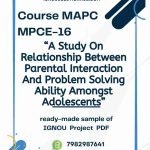 IGNOU MPCE-16 Project Sample-2