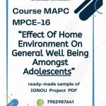 IGNOU MPCE-16 Project Sample-6