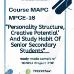 IGNOU MPCE-16 Project Sample-8