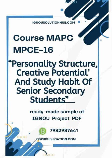 IGNOU MPCE-16 Project Sample-8