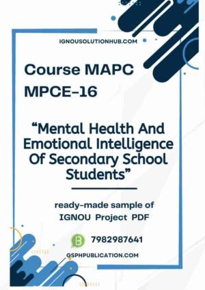 IGNOU MPCE-16 Project Sample-10
