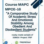 IGNOU MPCE-16 Project Sample-3