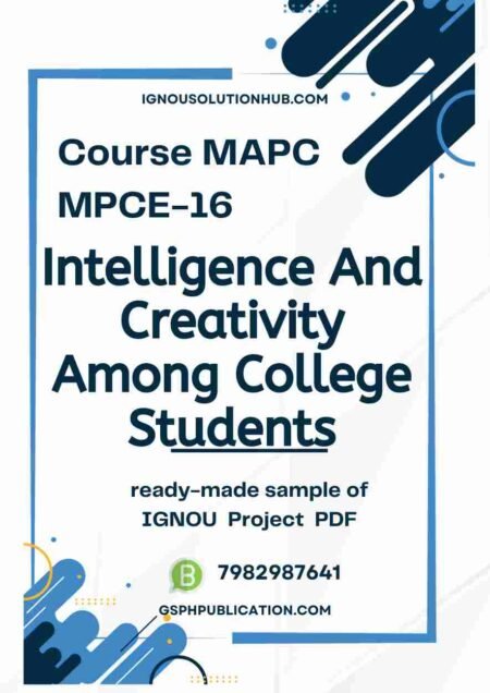 IGNOU MPCE-16 Project Sample-5