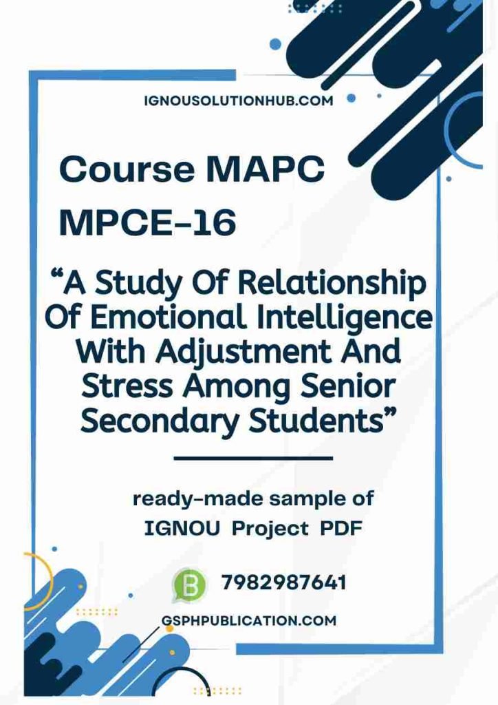 IGNOU MPCE-16 Project Sample-7