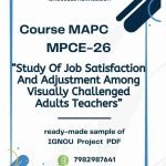IGNOU MPCE-26 Project Sample-1