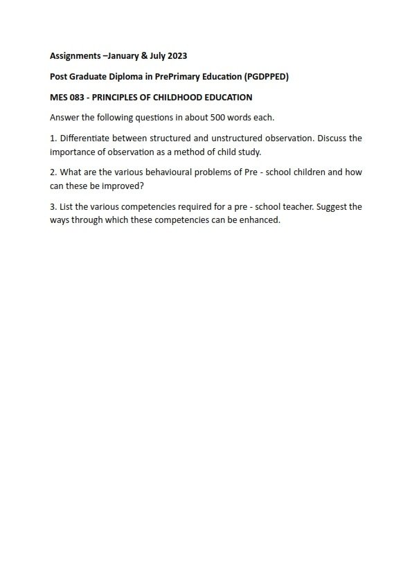 IGNOU MES-083 Solved Assignment Jan& July 2023 English Medium