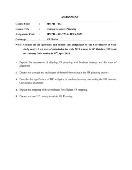 IGNOU MMPH-003 Solved Assignment 2023-24 English Medium