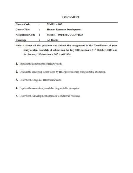 IGNOU MMPH-002 Solved Assignment 2023-24 English Medium