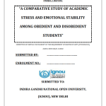 IGNOU MPCE-16 Project Sample-3