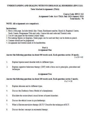 IGNOU BPCC-113 Solved Assignment 2023-24 English Medium