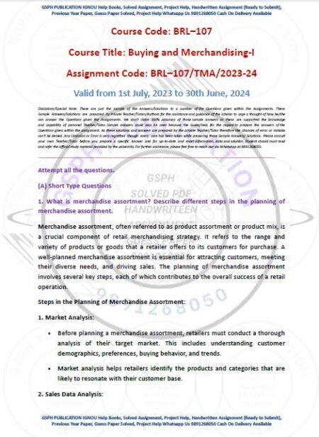 IGNOU BRL-107 Solved Assignment -2023-24 English Medium