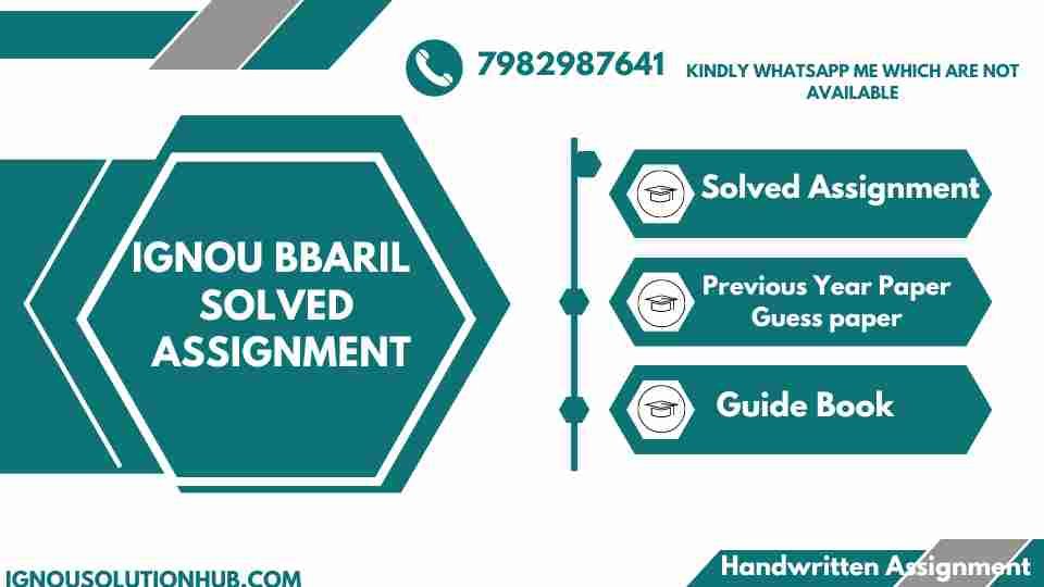 IGNOU BBARIL Solved Assignment