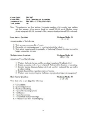 IGNOU BHC-15 Solved Assignment 2023-24 English Medium
