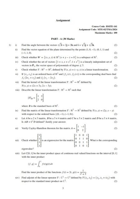 IGNOU BMTE-141 Solved Assignment 2023-24 English Medium