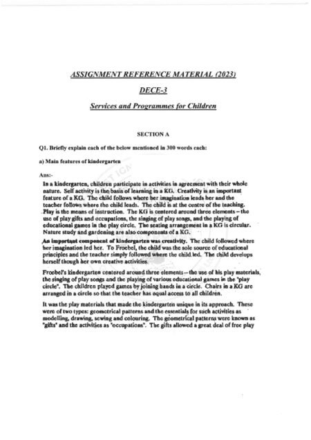IGNOU DECE-03 Solved Assignment January & July 2023 English Medium - Image 3