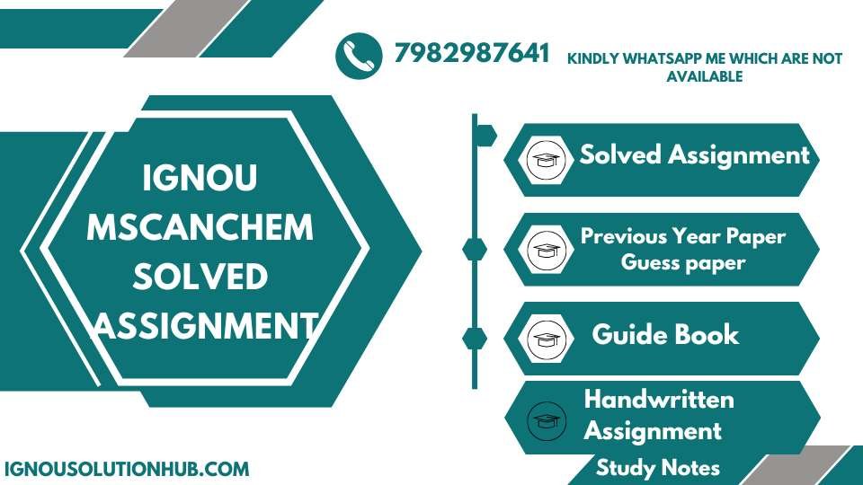 IGNOU MSCCHEM Solved Assignment