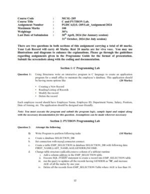 IGNOU MCSL-205 Solved Assignment 2023-24 English Medium