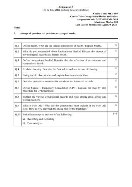 IGNOU MEV-05 Solved Assignment Jan 2024 English Medium