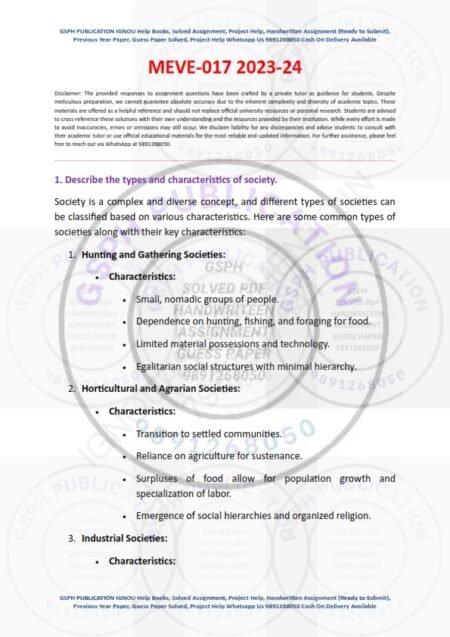 IGNOU MEVE-017 Solved Assignment Jan 2023-July 2024 English Medium