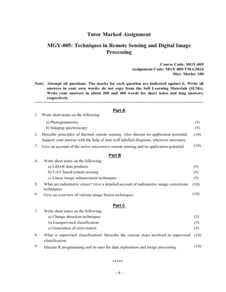 IGNOU MGY-05 Solved Assignment July 2024 English Medium