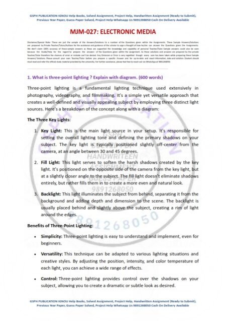 IGNOU MJM-027 Solved Assignment Jan & July 2024 English Medium - Image 2